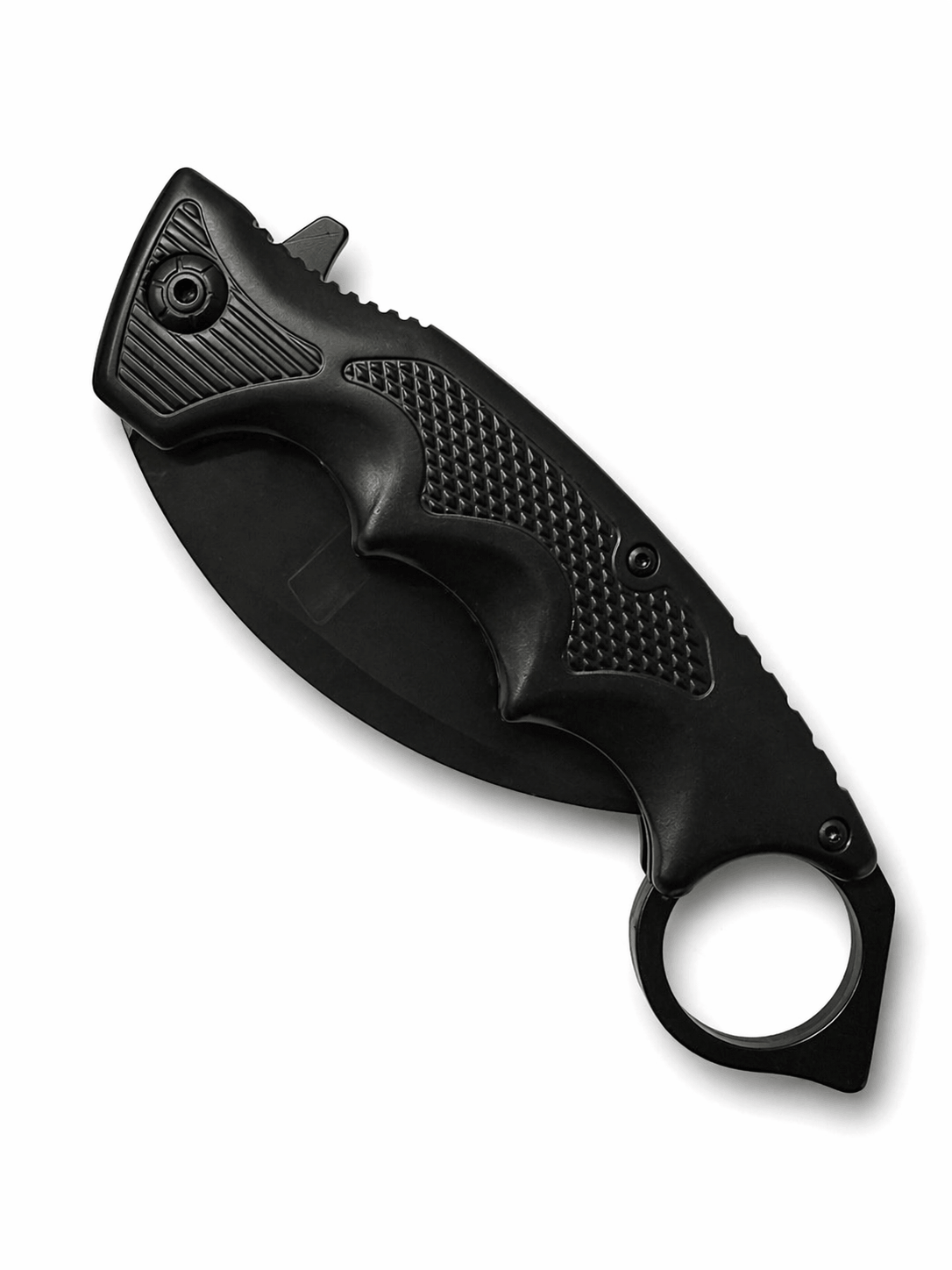 Karambit-Messer Black Airsoft klappbar mit Ring