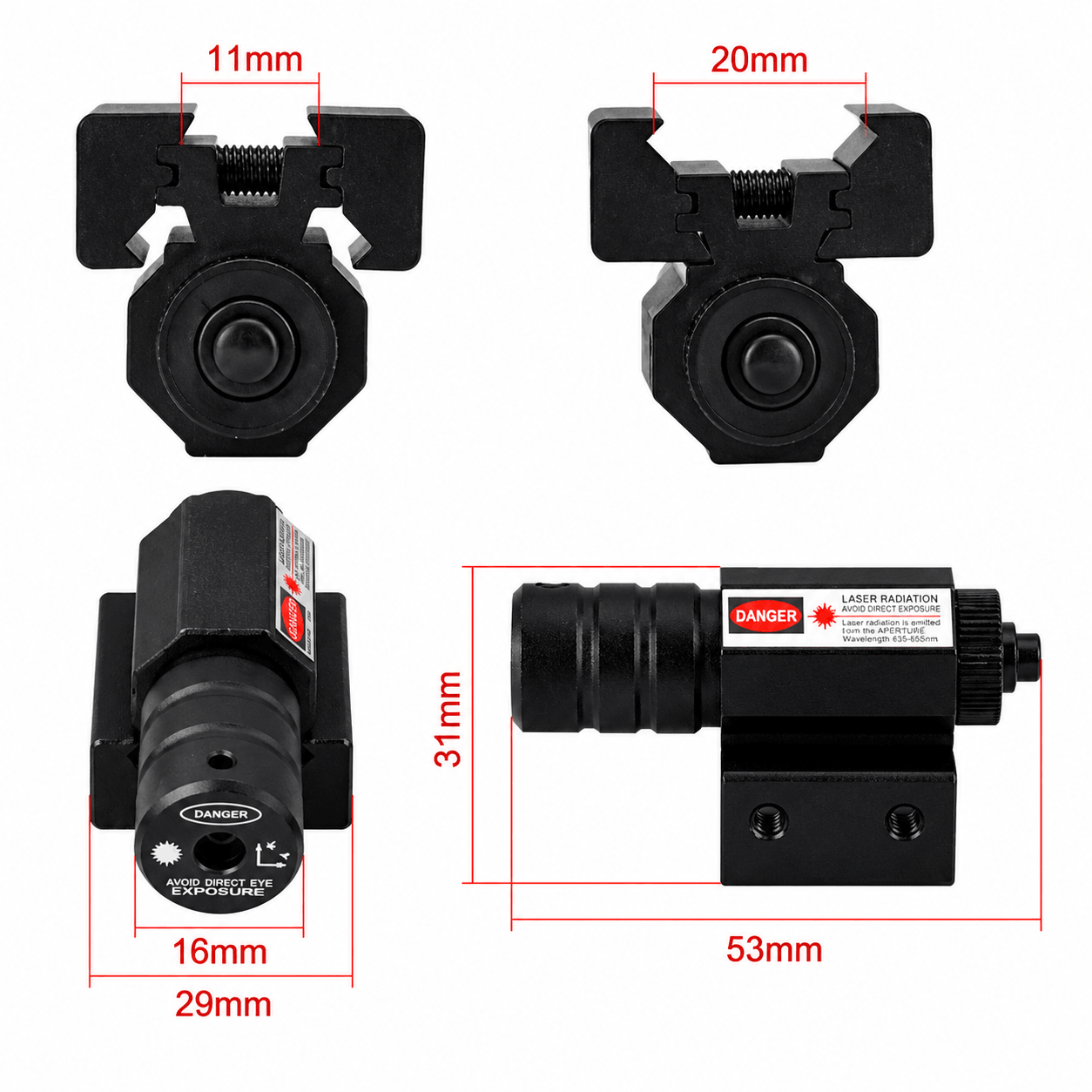 Laser-Modul BlackAirsoft Pressure Switch Red Laser