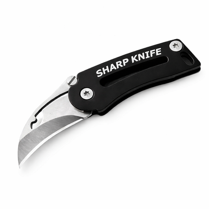 Mini-Klappmesser mit gebogener Klinge für Schlüsselanhänger – kompaktes EDC-Werkzeug
