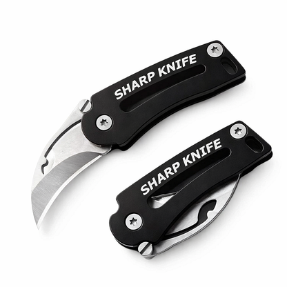 Mini-Klappmesser mit gebogener Klinge für Schlüsselanhänger – kompaktes EDC-Werkzeug