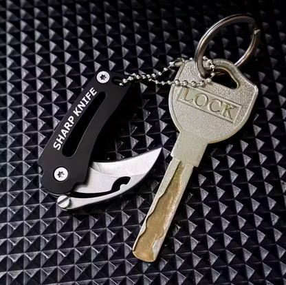 Mini-Klappmesser mit gebogener Klinge für Schlüsselanhänger – kompaktes EDC-Werkzeug