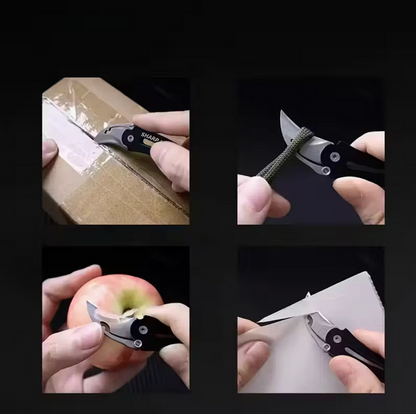 Mini-Klappmesser mit gebogener Klinge für Schlüsselanhänger – kompaktes EDC-Werkzeug