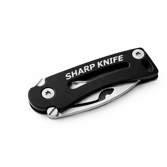 Mini-Klappmesser mit gebogener Klinge für Schlüsselanhänger – kompaktes EDC-Werkzeug