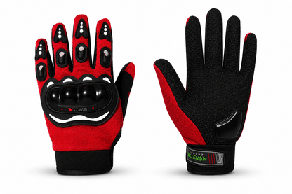 Motorradhandschuhe mit harten Protektoren - L
