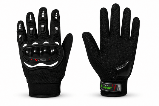 Motorradhandschuhe mit harten Protektoren - L