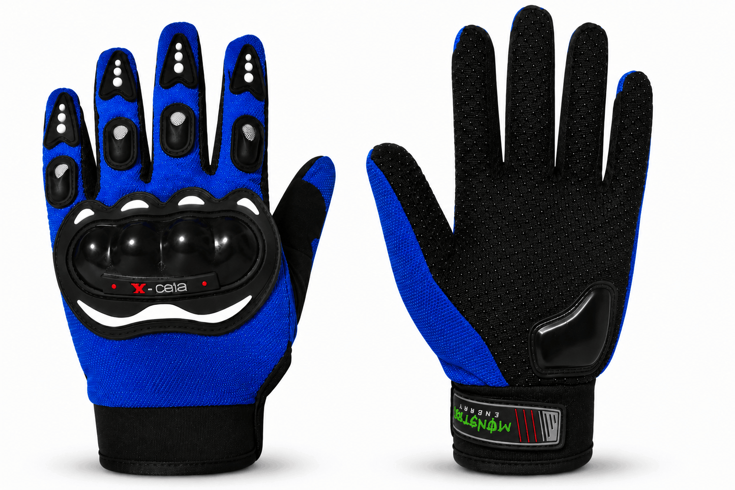 Motorradhandschuhe mit harten Protektoren - L