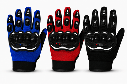 Motorradhandschuhe mit harten Protektoren - L
