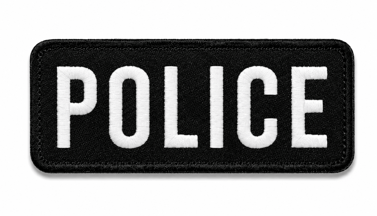 Aufnäher POLICE 25x9 cm mit Klettverschluss auf der Rückseite
