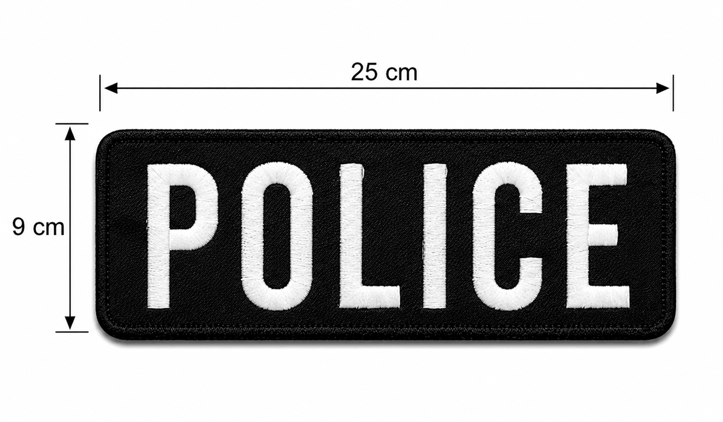 Aufnäher POLICE 25x9 cm mit Klettverschluss auf der Rückseite