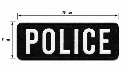 Aufnäher POLICE 25x9 cm mit Klettverschluss auf der Rückseite
