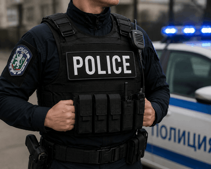 Aufnäher POLICE 25x9 cm mit Klettverschluss auf der Rückseite