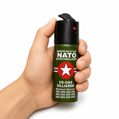 Pfefferspray NATO CS-GAS 60 ml – Selbstverteidigungsspray mit Jet-Düse bis 3 m