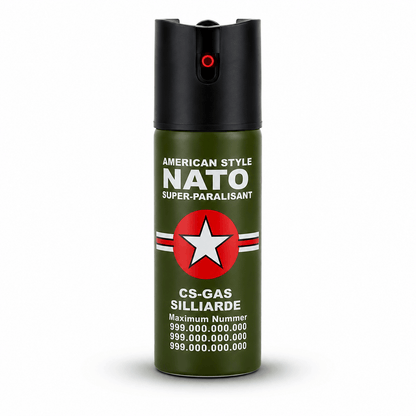 Pfefferspray NATO CS-GAS 60 ml – Selbstverteidigungsspray mit Jet-Düse bis 3 m