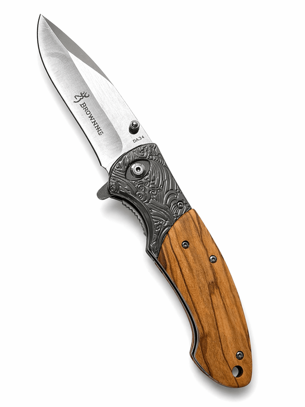Klappmesser Browning mit Holzgriff – EDC und Camping