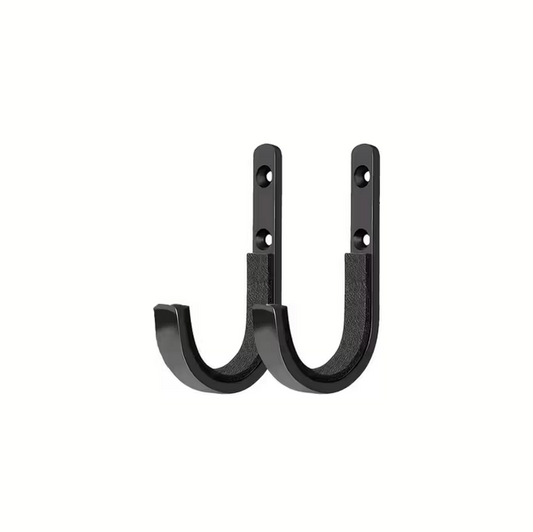 Waffenhalter, Set mit 2 Haken für Gewehre, schwarz