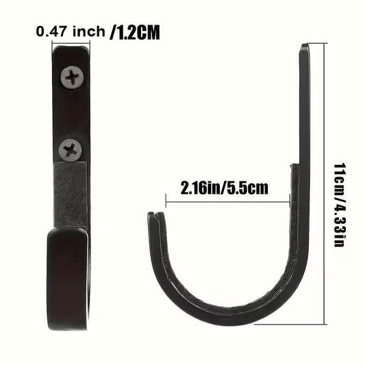 Waffenhalter, Set mit 2 Haken für Gewehre, schwarz