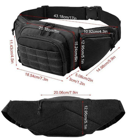 Taktische Gürteltasche mit MOLLE-System und Fach für Pistole 600D