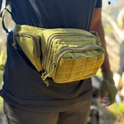 Taktische Gürteltasche mit MOLLE-System und Fach für Pistole 600D