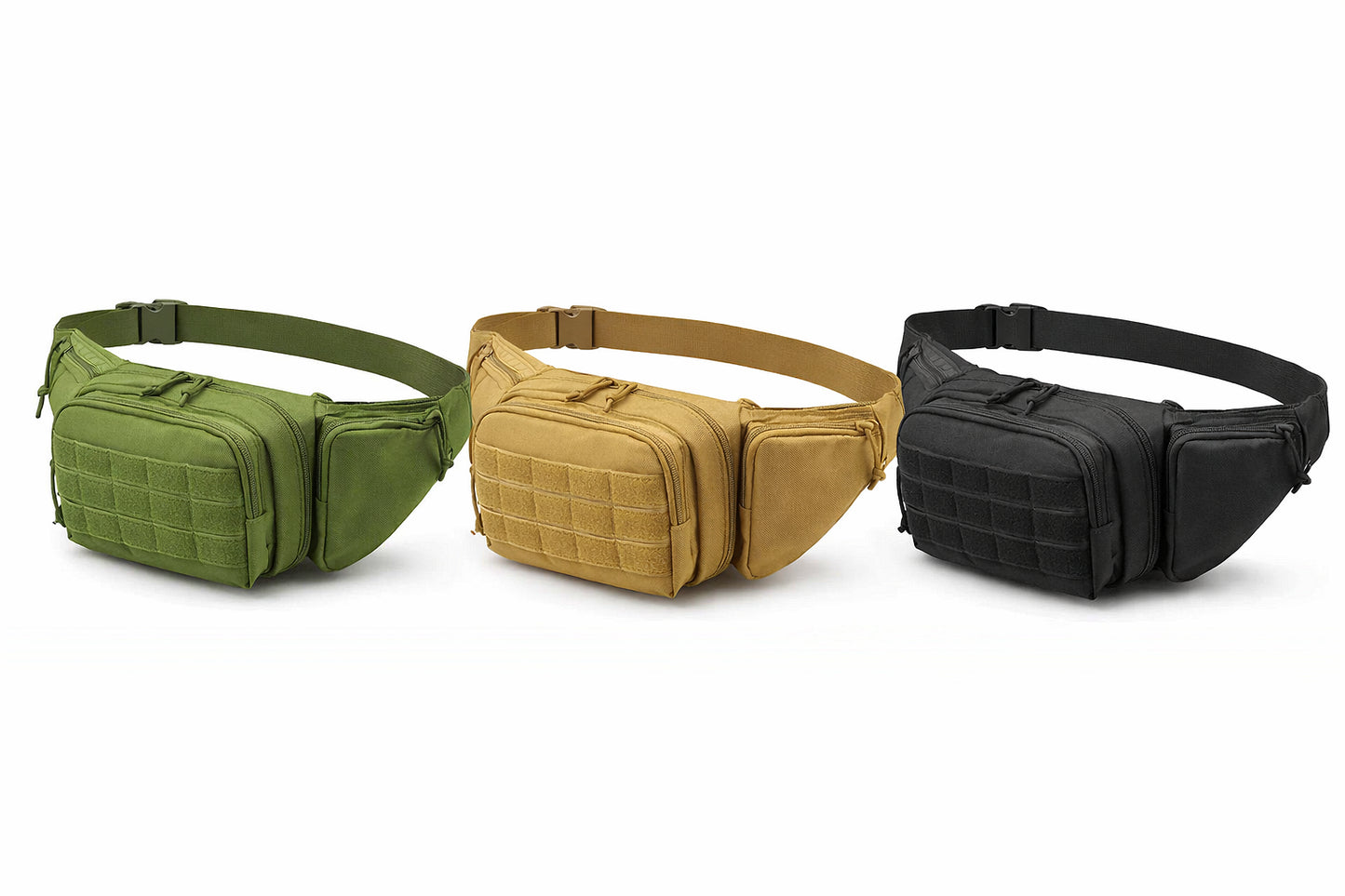 Taktische Gürteltasche mit MOLLE-System und Fach für Pistole 600D