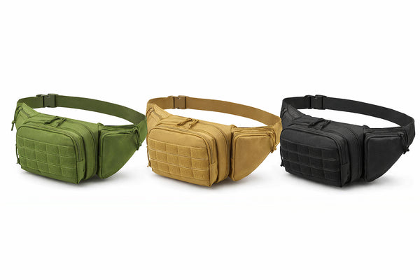 Taktische Gürteltasche mit MOLLE-System und Fach für Pistole 600D