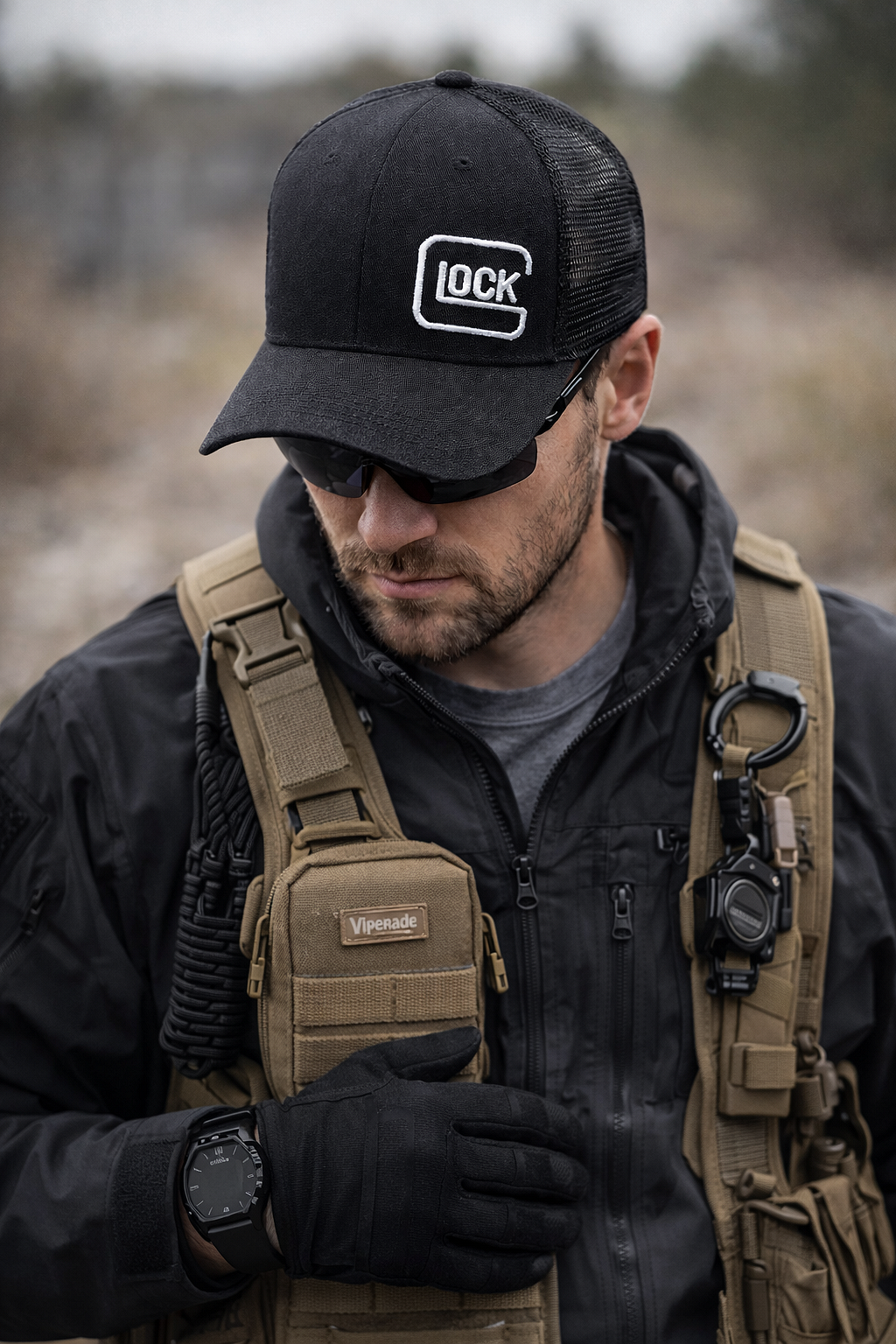 Taktische Glock-Mütze mit Klettpanel – Tactical Baseball Cap