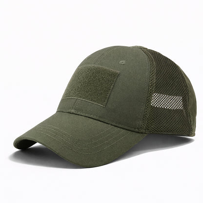 Taktische Trucker-Mütze mit Schirm und Netz, Klettverschluss