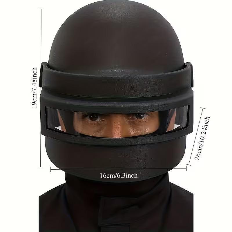 Taktischer Schutzhelm mit Visier – SWAT-Stil, schwarz