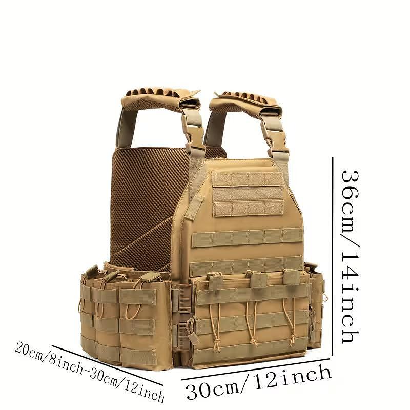 Taktische Weste Plate Carrier, MOLLE-System, mit Modulen – verstellbar