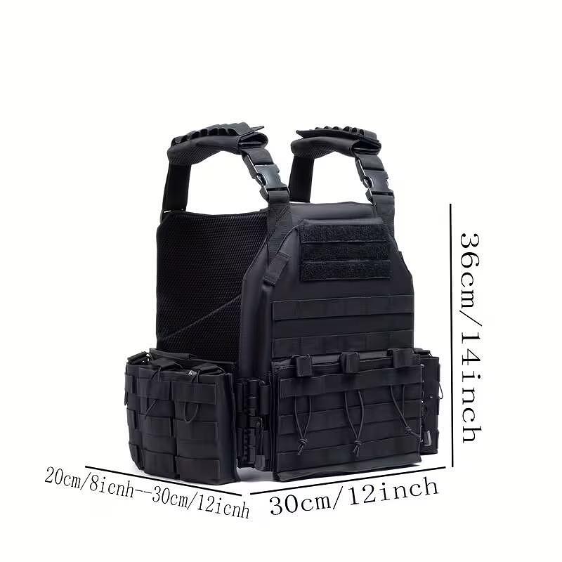 Taktische Weste Plate Carrier, MOLLE-System, mit Modulen – verstellbar