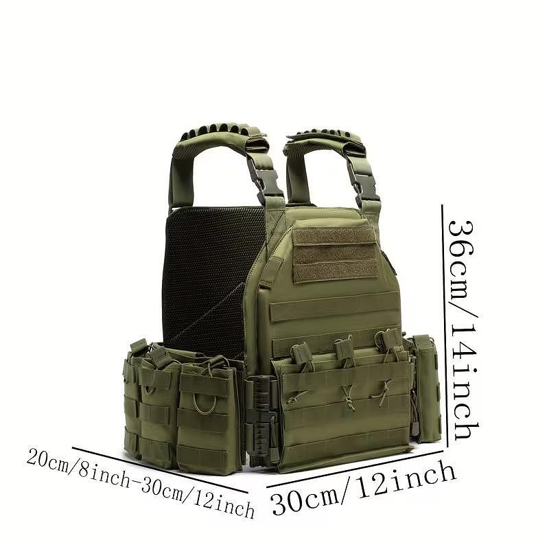Taktische Weste Plate Carrier, MOLLE-System, mit Modulen – verstellbar