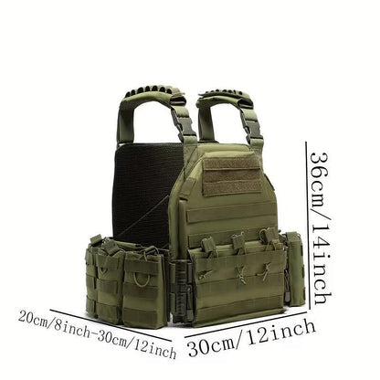 Taktische Weste Plate Carrier, MOLLE-System, mit Modulen – verstellbar