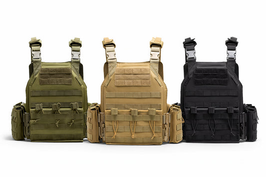 Taktische Weste Plate Carrier, MOLLE-System, mit Modulen – verstellbar