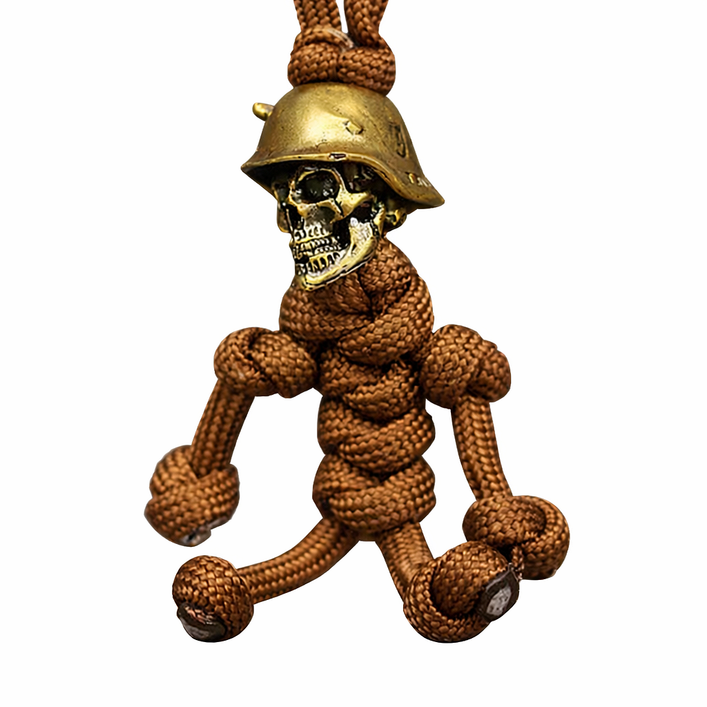 Taktischer Paracord-Schädel-Soldat Schlüsselanhänger