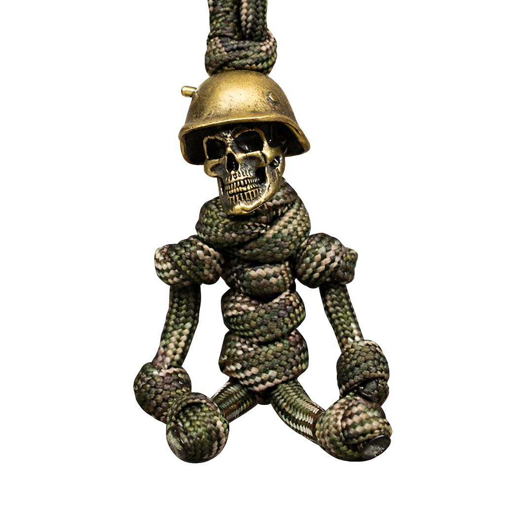 Taktischer Paracord-Schädel-Soldat Schlüsselanhänger