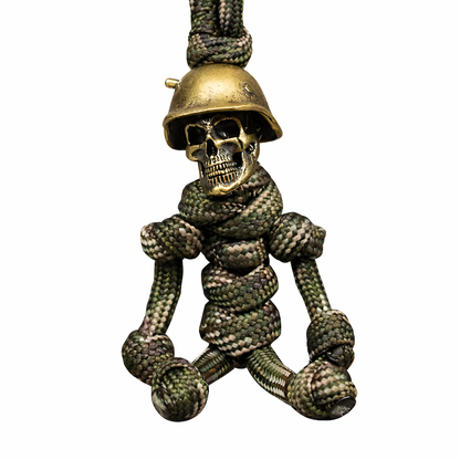 Taktischer Paracord-Schädel-Soldat Schlüsselanhänger