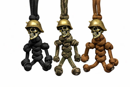 Taktischer Paracord-Schädel-Soldat Schlüsselanhänger
