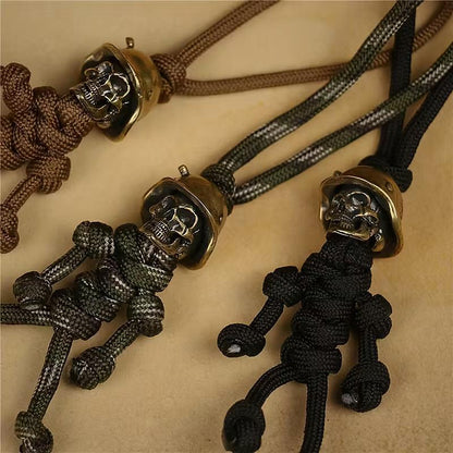 Taktischer Paracord-Schädel-Soldat Schlüsselanhänger
