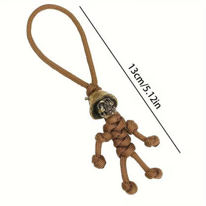 Taktischer Paracord-Schädel-Soldat Schlüsselanhänger