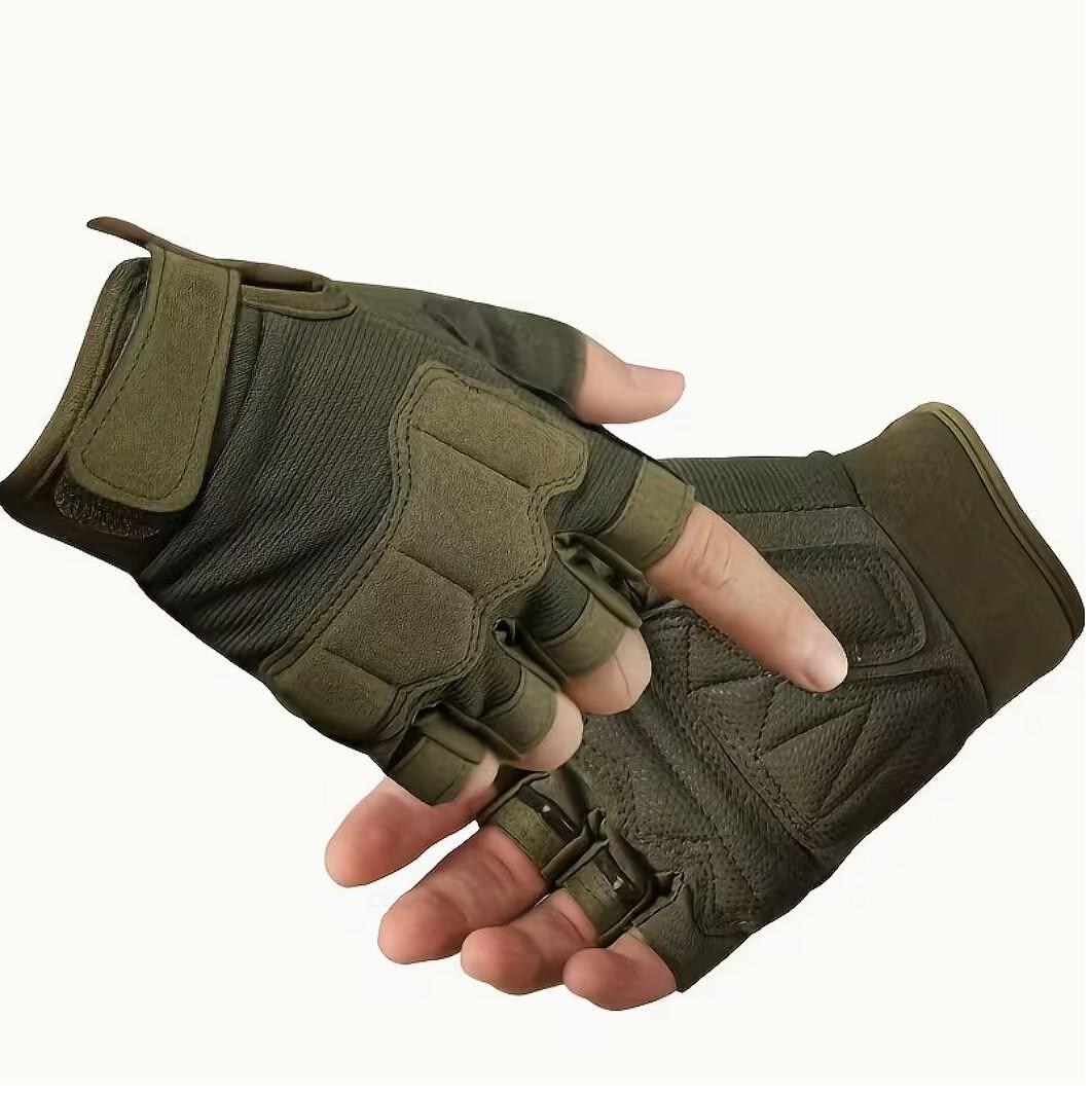 Taktische fingerlose Handschuhe mit verstärktem Schutz