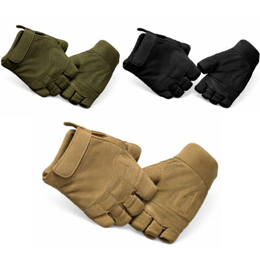 Taktische fingerlose Handschuhe mit verstärktem Schutz