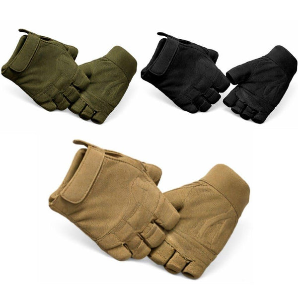 Taktische fingerlose Handschuhe mit verstärktem Schutz
