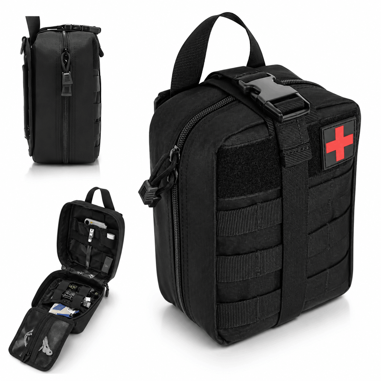 Taktische Erste-Hilfe-Tasche MOLLE BlackAirsoft Rip-Away, medizinische Notfalltasche