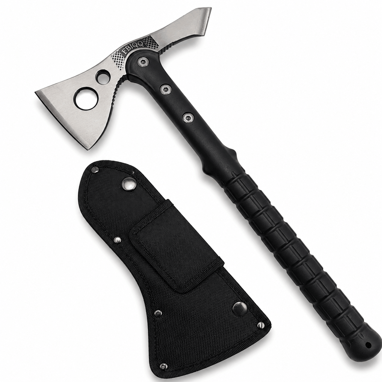 Taktische Axt mit Dorn und Tasche für Camping und Outdoor
