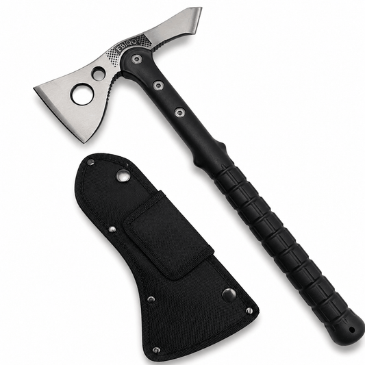 Taktische Axt mit Dorn und Tasche für Camping und Outdoor