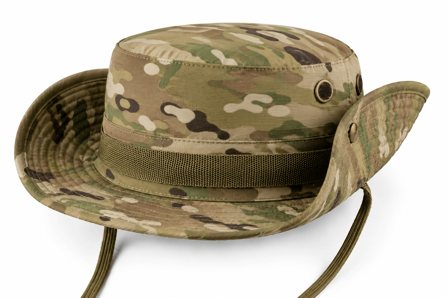 Taktische Mütze Black Airsoft BOONIE – mit Kordel und Belüftungsöffnungen