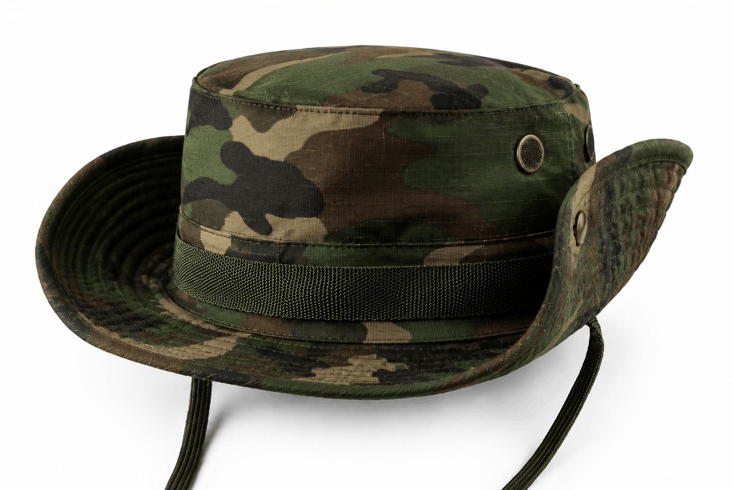 Taktische Mütze Black Airsoft BOONIE – mit Kordel und Belüftungsöffnungen