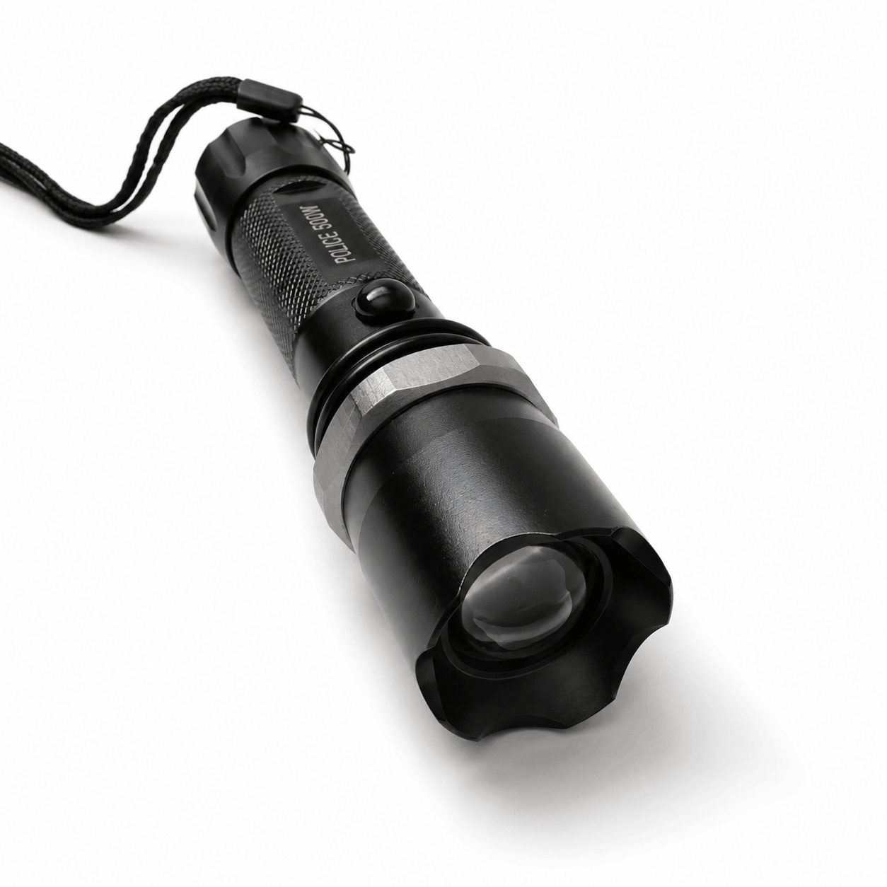 Taktische LED-Taschenlampe POLICE 5000W Black Airsoft Set mit Autoladegerät