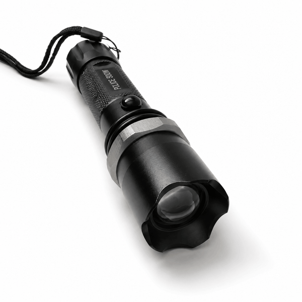 Taktische LED-Taschenlampe POLICE 5000W Black Airsoft Set mit Autoladegerät