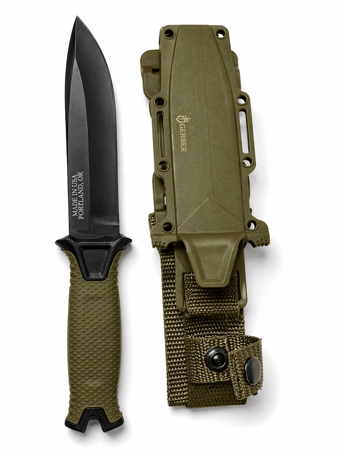 Taktisches Messer mit Holster für horizontales und vertikales Tragen