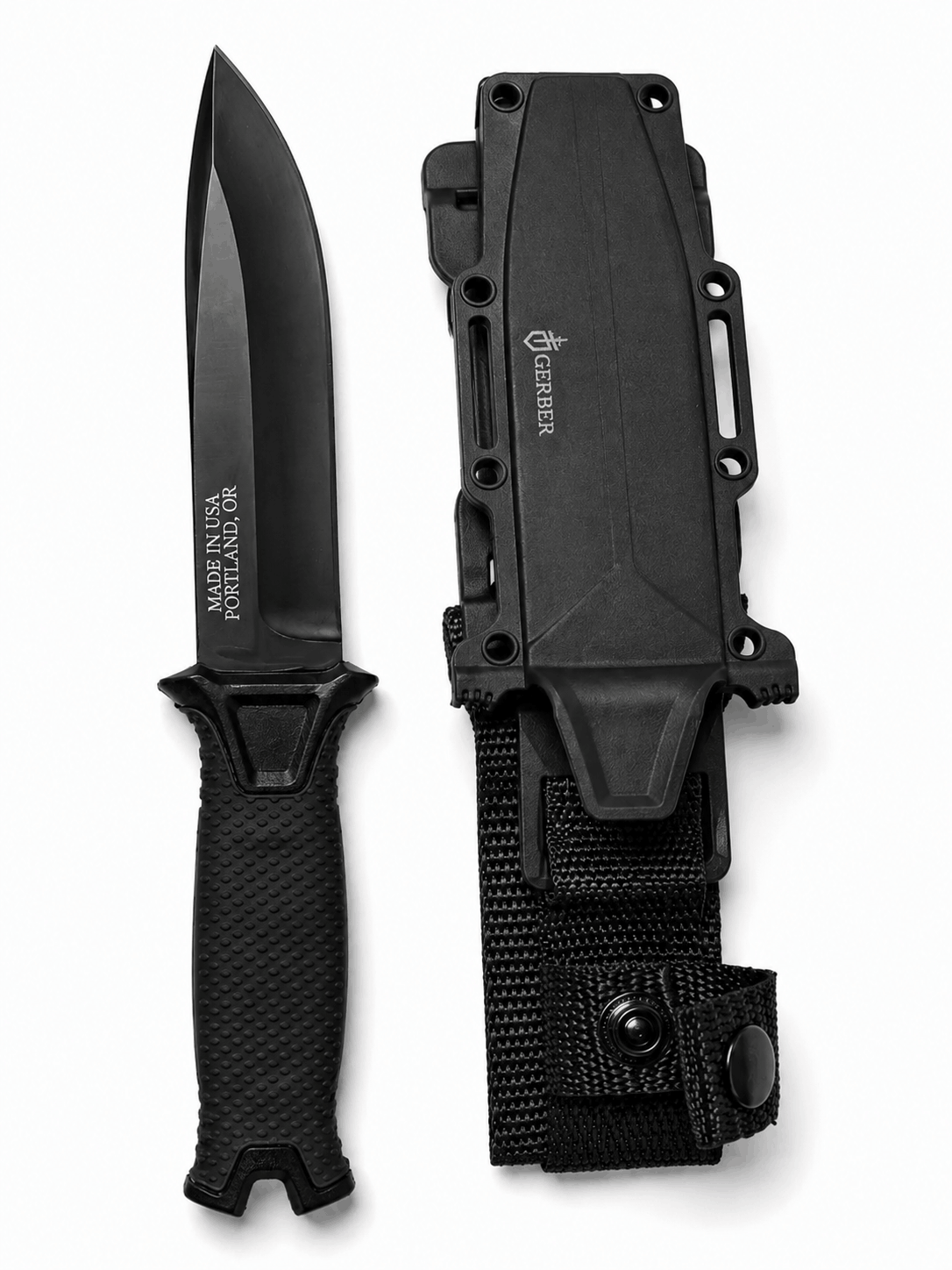 Taktisches Messer mit Holster für horizontales und vertikales Tragen
